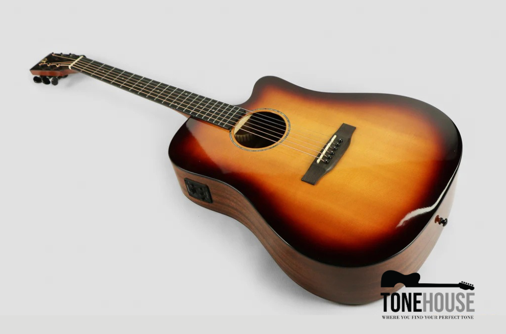 PHOEBUS PG-50CE V3 SOLID TOP DREADNOUGHT (3RD GEN.) ACOUSTIC-ELECTRIC GUITAR (SUNBURST) W/ GIG BAG