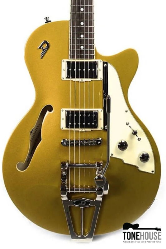 DUESENBERG GUITARS STARPLAYER TV ELECTRIC GUITAR (GOLD TOP) W/ HARD CASE