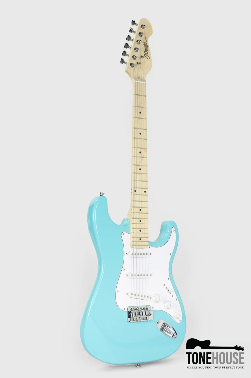 JCRAFT S-1 S-STYLE ELECTRIC GUITAR WITH GIGBAG (FOUNTAIN BLUE)