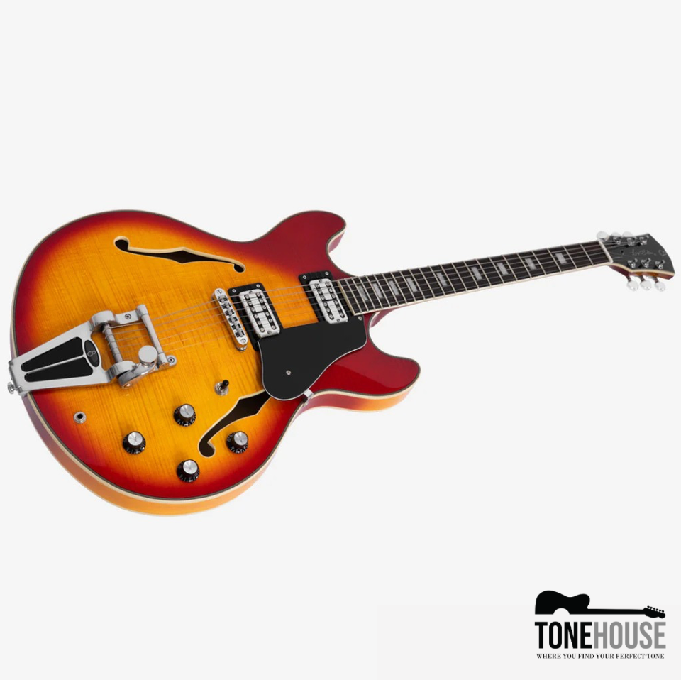 SIRE LARRY CARLTON H7T MAPLE HOLLOW BODY ELECTRIC GUITAR (CHERRY SUNBURST) W/PADDED GIG BAG