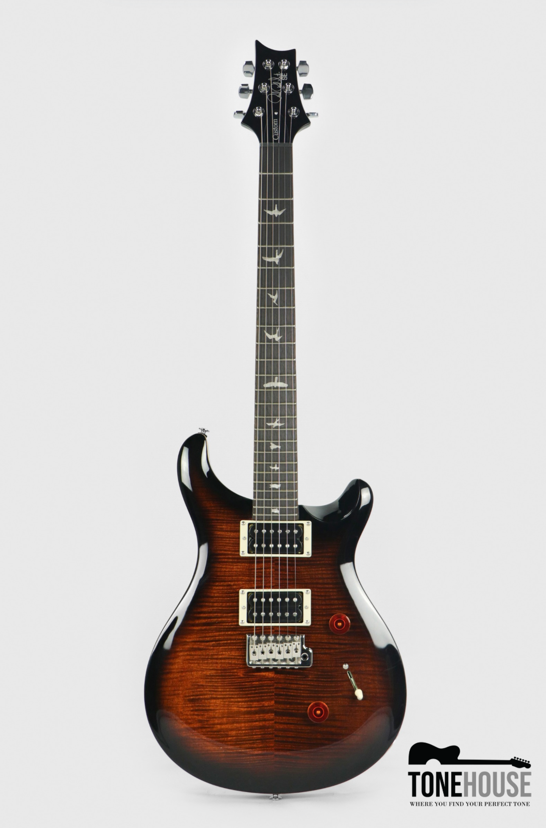 PRS SE CUSTOM 24 (BLACK GOLD BURST) W/PRS GIG BAG