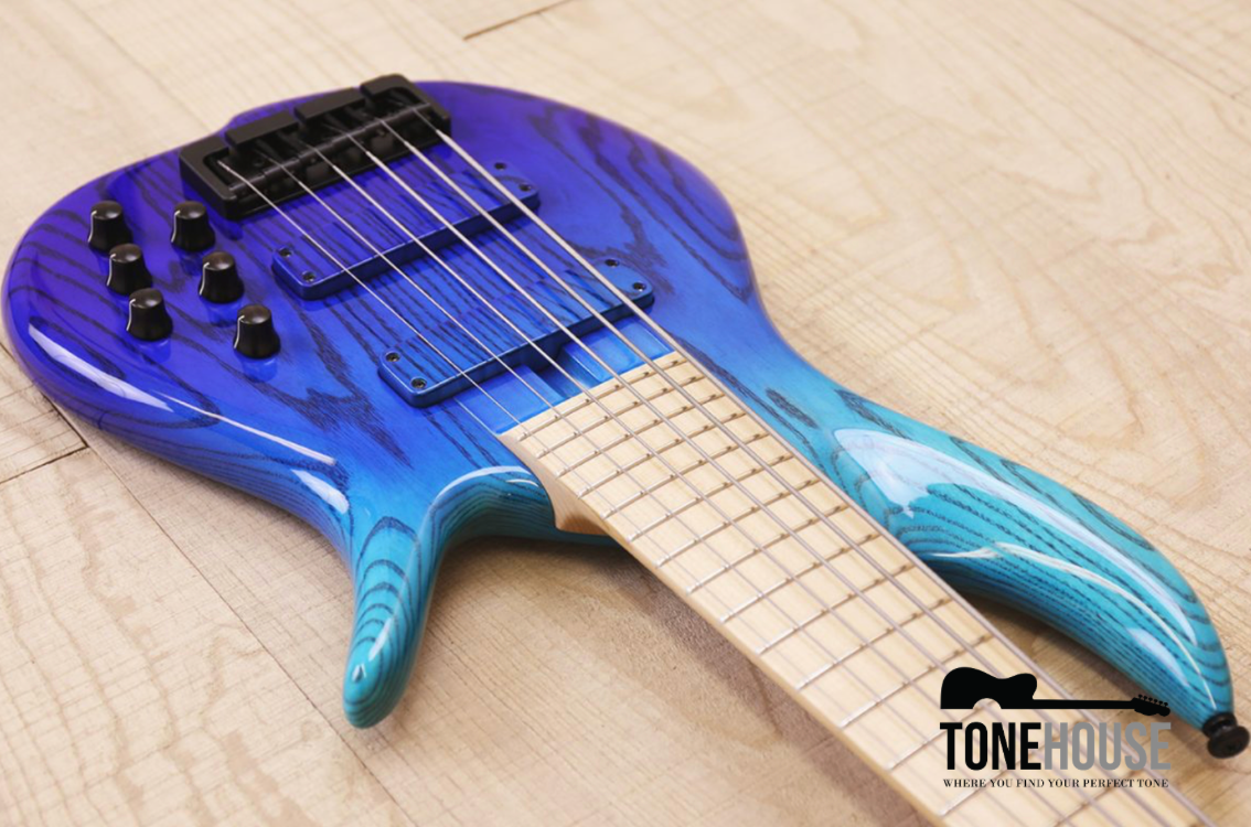 FBASS BN5 5-STRING BASS - ASH BODY, MAPLE FINGERBOARD (AQUA FADE GLOSS)