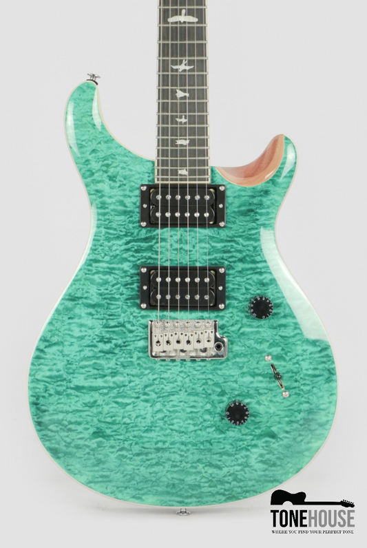 PRS SE CUSTOM 24 QUILT ELECTRIC GUITAR (TURQUOISE) W/PRS GIG BAG