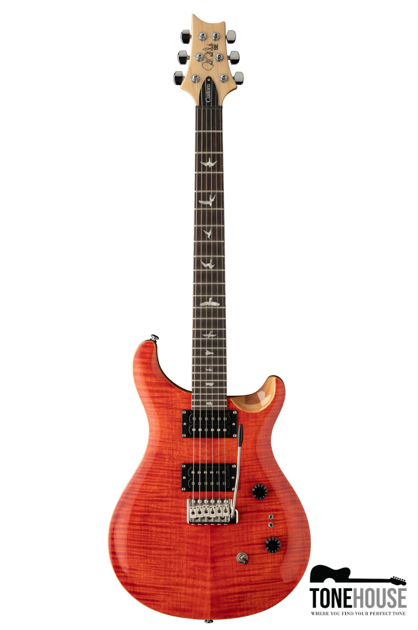 PRS SE CUSTOM 24-08 ELECTRIC GUITAR (BLOOD ORANGE) W/PRS GIG BAG
