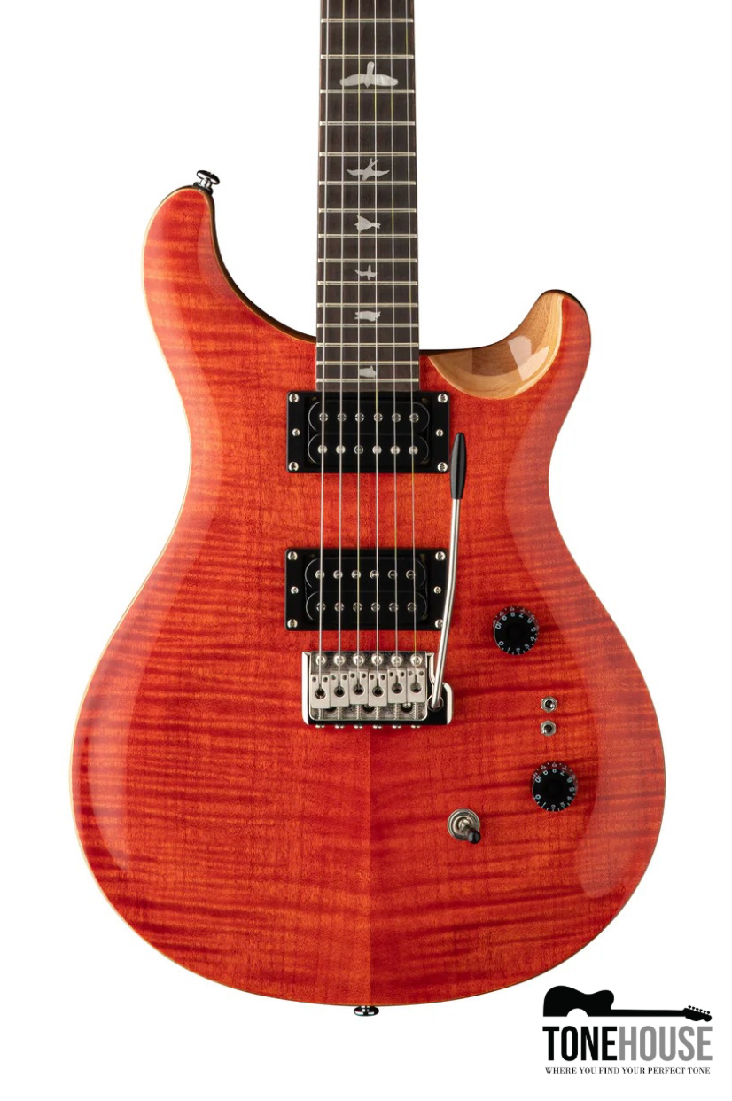 PRS SE CUSTOM 24-08 ELECTRIC GUITAR (BLOOD ORANGE) W/PRS GIG BAG
