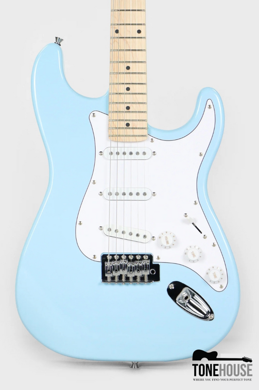 JCRAFT S-1 S-STYLE ELECTRIC GUITAR WITH GIGBAG (LIGHT BLUE)