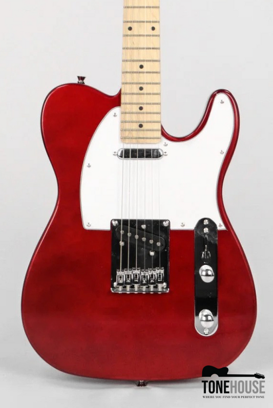 JCRAFT T-1 T-STYLE ELECTRIC GUITAR WITH GIGBAG (METALLIC RED)