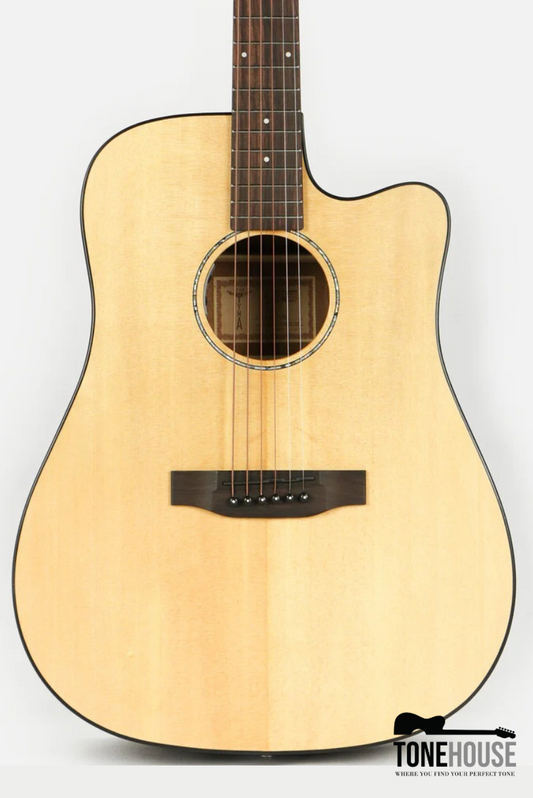 TYMA D-3C NSE SOLID TOP DREADNOUGHT ACOUSTIC-ELECTRIC GUITAR WITH T-200 PREAMP
